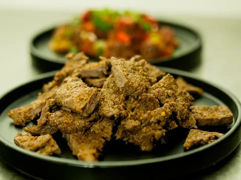 Suya Bites & Smashed Plantain